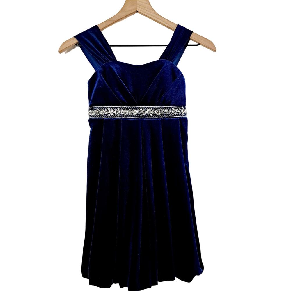 Speechless Velvet Tied Waist Dress